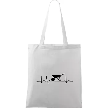 EKG kolečko - Taška bavlněná - 42 x 38 cm ( Bílá )