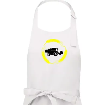 Kuchyňská zástěra Kombajn klasy - Dámská zástěra na vaření - Univerzální velikost ( Bílá )