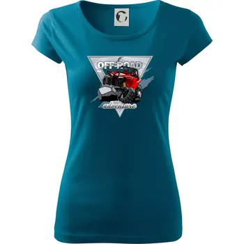 Dámské tričko ATV adventure buggy - Dámské triko Pure - L ( Petrolejová )