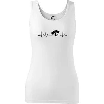 Jack Russell Terriér hrubosrstý Ekg - Dámské tílko - 2XL ( Bílá )
