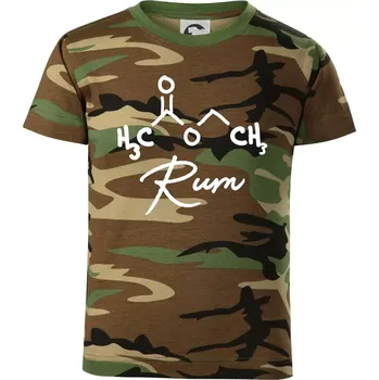 Chlapecké tričko Barová chemie - rum - Dětské maskáčové triko - 146 cm/10 let ( Hnědý maskáč )