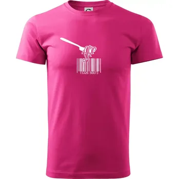 Pánská móda Čárový kód pasta - Klasické pánské triko vyšší gramáže - L ( Purpurová )