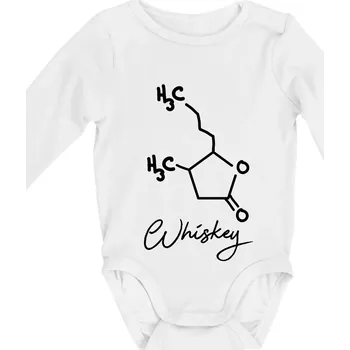 Barová chemie - whiskey - Body kojenecké s dlouhým rukávem - Dlouhý r. 3-6 měs ( Bílá )