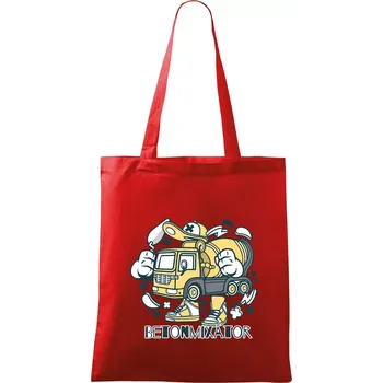 Betonmixátor - Taška bavlněná - 42 x 38 cm ( Červená )