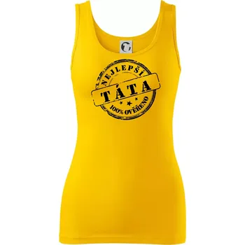 Dámské tričko Razítko - nejlepší tatínek - Dámské tílko - XS ( Žlutá )
