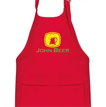 Kuchyňská zástěra John Beer - Pivo - Dětská zástěra na vaření - Univerzální velikost ( Červená )