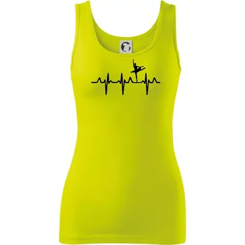 Dámské tričko EKG balet - Dámské tílko - XL ( Limetková )