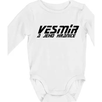 Kojenecký body Vesmír a jeho hranice - Body kojenecké s dlouhým rukávem - Dlouhý r. 3-6 měs ( Bílá )