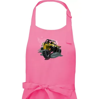 Kuchyňská zástěra ATV bugina žlutá - Dámská zástěra na vaření - Univerzální velikost ( Růžová )
