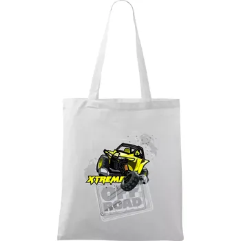 Nákupní taška ATV xtreme race - Taška bavlněná - 42 x 38 cm ( Bílá )