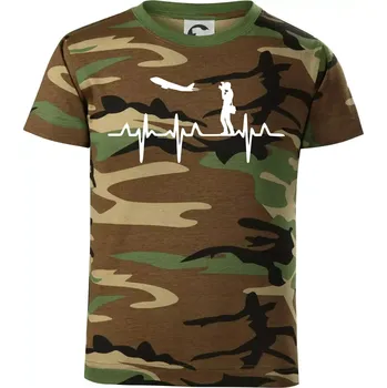 Chlapecké oblečení EKG spotter - Dětské maskáčové triko - 104-110cm / 3-4 roky ( Hnědý maskáč )