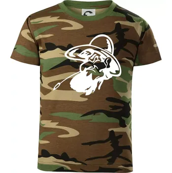 Chlapecké tričko Zapšklý farmář - Dětské maskáčové triko - 146 cm/10 let ( Hnědý maskáč )