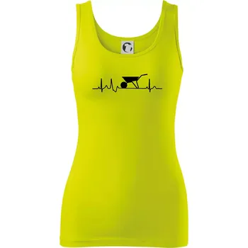 Dámské tričko EKG kolečko - Dámské tílko - 2XL ( Limetková )