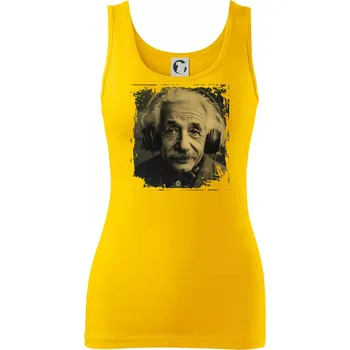 Dámské tričko Albert se sluchátky - Dámské tílko - M ( Žlutá )