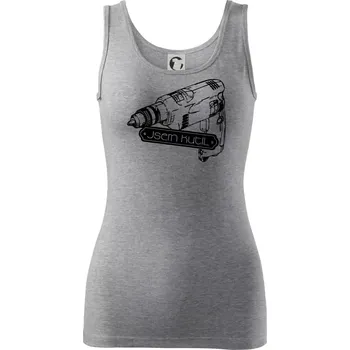 Dámské tričko Jsem kutil - Dámské tílko - XS ( Tmavě šedý melír )