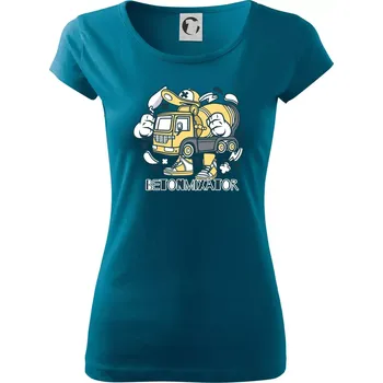 Dámské oblečení Betonmixátor - Dámské triko Pure - S ( Petrolejová )