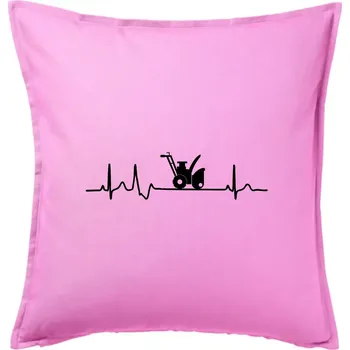 Polštář EKG sněžná fréza - Polštář 50x50 - 50x50 - Pouze potah ( Růžová )