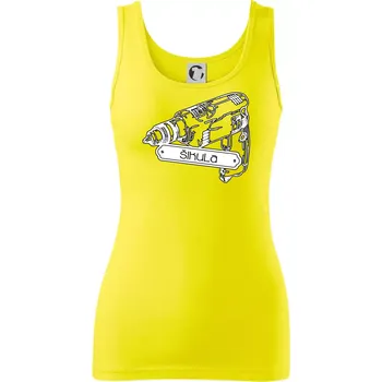 Dámské tričko Šikula vrtačka - Dámské tílko - XL ( Citrónová )