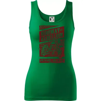 Dámské tričko Highway Rebellion - Dámské tílko - S ( Středně zelená )