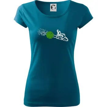 Dámské tričko Motorová pila - Dámské triko Pure - 3XL ( Petrolejová )