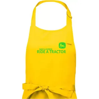 Kuchyňská zástěra Save horse, ride tractor - Dámská zástěra na vaření - Univerzální velikost ( Žlutá )