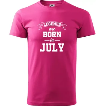 Pánská móda Legends are born in July - Klasické pánské triko vyšší gramáže - XL ( Purpurová )