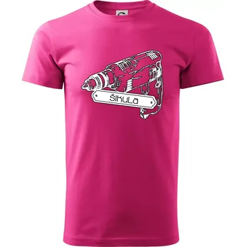 Šikula vrtačka - Klasické pánské triko vyšší gramáže - XS ( Purpurová )