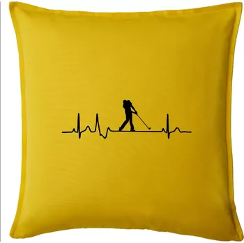 Polštář EKG golf úder - Polštář 50x50 - 50x50 - Pouze potah ( Žlutá )