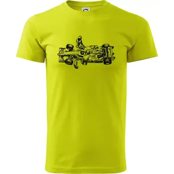 Formule v depu - Klasické pánské triko vyšší gramáže - 4XL ( Limetková )