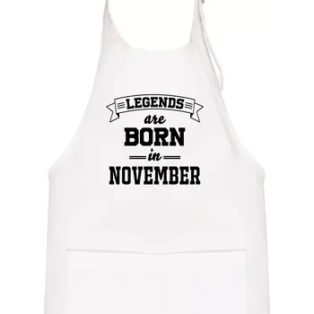 Kuchyňská zástěra Legends are born in November - Dětská zástěra na vaření - Univerzální velikost ( Bílá )