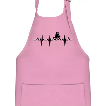 Kuchyňská zástěra EKG tango - Dětská zástěra na vaření - Univerzální velikost ( Růžová )