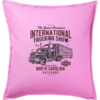 Polštář Big Truck 1 - Polštář 50x50 - 50x50 - Pouze potah ( Růžová )