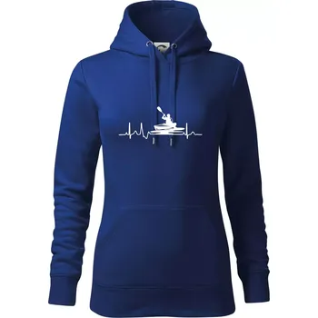 Dámská mikina EKG kajak - Mikina dámská Cape s kapucí - L ( Královská modrá )