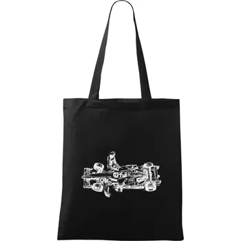 Formule v depu - Taška bavlněná - 42 x 38 cm ( Černá )