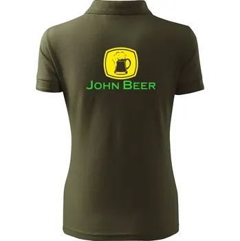 John Beer - Pivo - Polokošile dámská Pique Polo - 3XL ( Military )