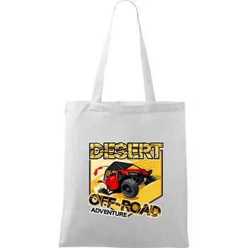 Desert offroad adventure - Taška bavlněná - 42 x 38 cm ( Bílá )