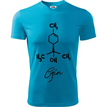 Barová chemie - gin - Dětské triko sportovní (dresovina) - 146 cm/10 let ( Světlý tyrkys )
