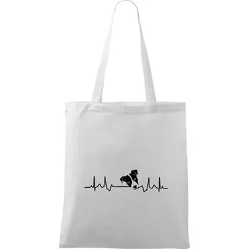 Nákupní taška Jack Russell Terriér Ekg - Taška bavlněná - 42 x 38 cm ( Bílá )
