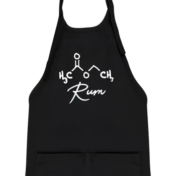Kuchyňská zástěra Barová chemie - rum - Dětská zástěra na vaření - Univerzální velikost ( Černá )