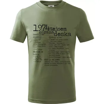 Chlapecké tričko Nejsem ohraná deska 1974 - Tričko dětské bavlněné - 104-110cm / 3-4 roky ( Khaki )