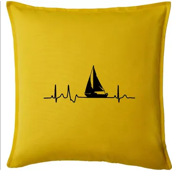 Polštář EKG plachetnice - Polštář 50x50 - 50x50 - Pouze potah ( Žlutá )