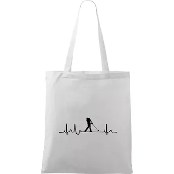 Nákupní taška EKG golf úder - Taška bavlněná - 42 x 38 cm ( Bílá )