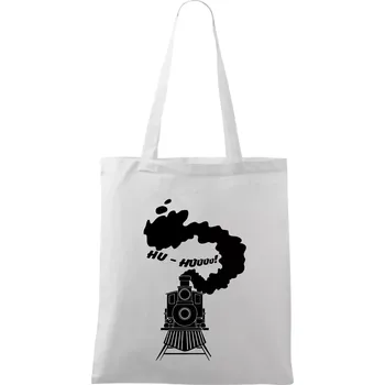 Nákupní taška Mašina - Hu - Taška bavlněná - 42 x 38 cm ( Bílá )