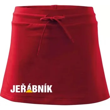 Dámská sukně Jeřábník nápis - Sportovní sukně - two in one - XS ( Červená )