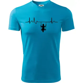 EKG houpačka - Dětské triko sportovní (dresovina) - 158 cm/12 let ( Světlý tyrkys )