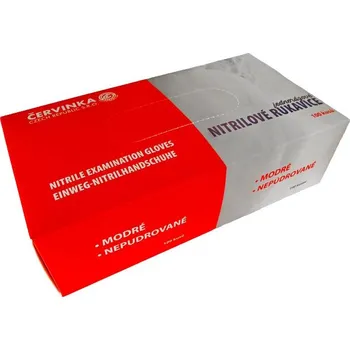 Pracovní rukavice Nitrilové rukavice Červinka 100 ks - jednorázové Velikost: S