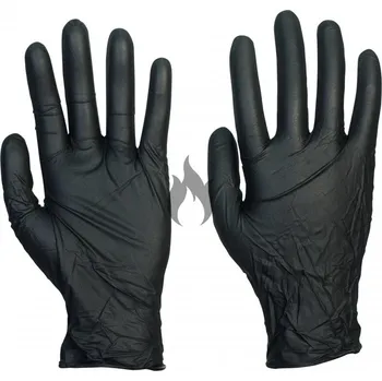 Jednorázové nitrilové rukavice MedaSEPT 100 ks - černé Barva č: Černá, Velikost: L