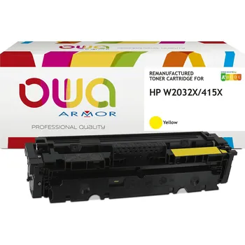 Počítačové příslušenství ARMOR OWA toner kompatibilní s HP W2032X, 415X, 6000st, žlutá/yellow, level managment K18976OW - kompatibilní
