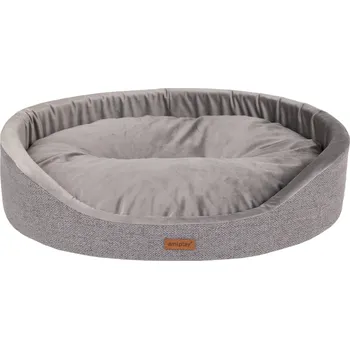 Pelíšek pro psa Pelíšek pro psa oválný SIDNEY šedá velikost S, M, L, XL, XXL Rozměr: M - 52x44x14 cm