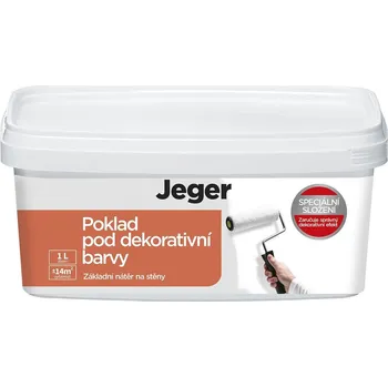 Penetrace Jeger Primer Základní nátěr speciální pod dekorativní barvy, 1 l 97880